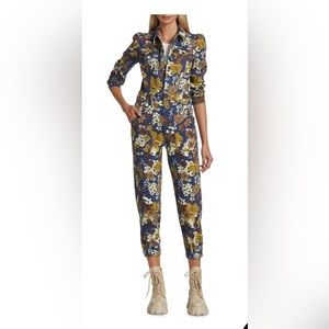 Mother Denim The Wrapper Jumpsuit Floral Buncha Blooms